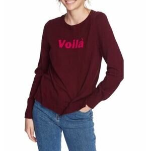 Court & Rowe Women's Burgundy Fine Gauge Voila` Sweater Small $79